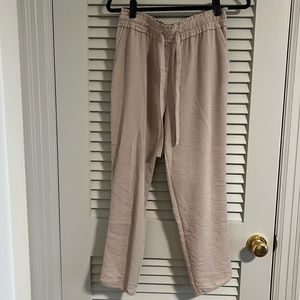 Taupe Straight Leg Track Pants